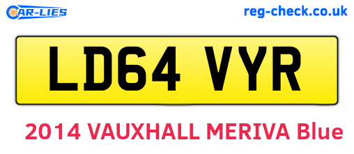 LD64VYR are the vehicle registration plates.