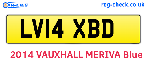 LV14XBD are the vehicle registration plates.