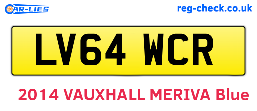 LV64WCR are the vehicle registration plates.