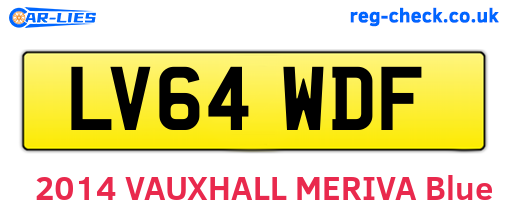 LV64WDF are the vehicle registration plates.