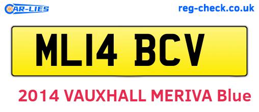 ML14BCV are the vehicle registration plates.