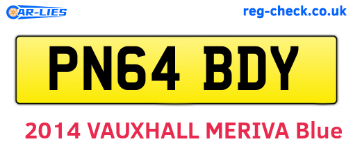PN64BDY are the vehicle registration plates.