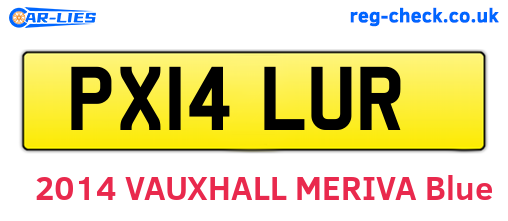 PX14LUR are the vehicle registration plates.