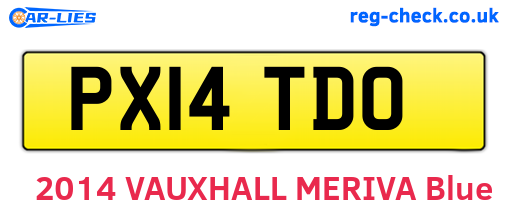 PX14TDO are the vehicle registration plates.