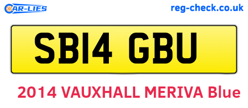 SB14GBU are the vehicle registration plates.