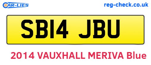 SB14JBU are the vehicle registration plates.