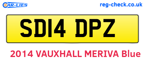 SD14DPZ are the vehicle registration plates.