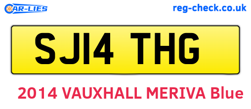 SJ14THG are the vehicle registration plates.
