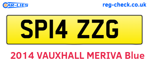 SP14ZZG are the vehicle registration plates.
