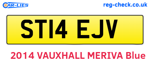 ST14EJV are the vehicle registration plates.