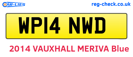 WP14NWD are the vehicle registration plates.