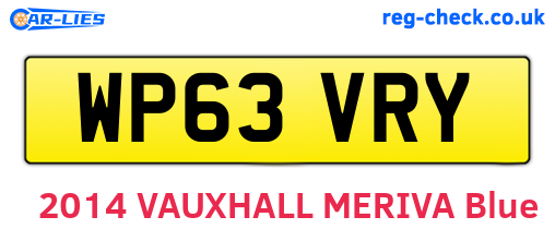 WP63VRY are the vehicle registration plates.
