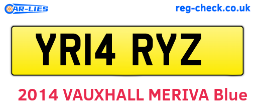 YR14RYZ are the vehicle registration plates.