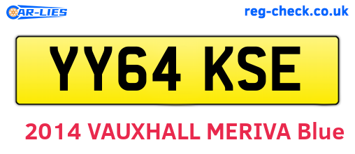 YY64KSE are the vehicle registration plates.