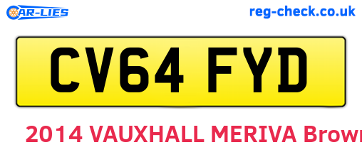 CV64FYD are the vehicle registration plates.