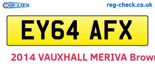 EY64AFX are the vehicle registration plates.