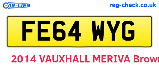 FE64WYG are the vehicle registration plates.