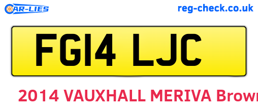 FG14LJC are the vehicle registration plates.