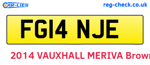 FG14NJE are the vehicle registration plates.