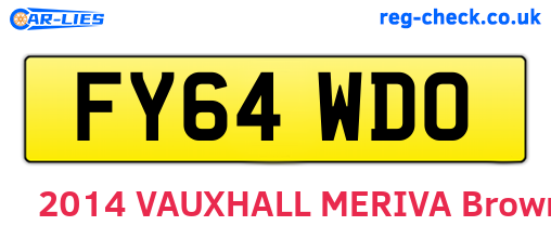 FY64WDO are the vehicle registration plates.