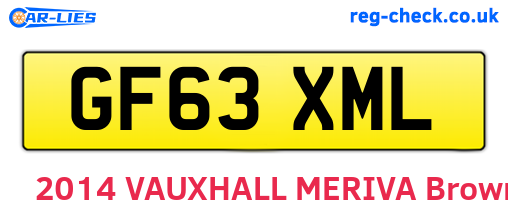 GF63XML are the vehicle registration plates.