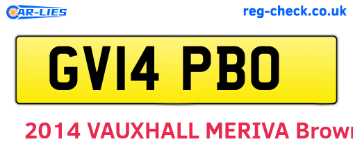 GV14PBO are the vehicle registration plates.