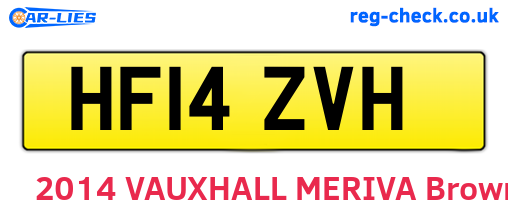 HF14ZVH are the vehicle registration plates.