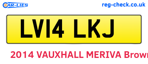 LV14LKJ are the vehicle registration plates.