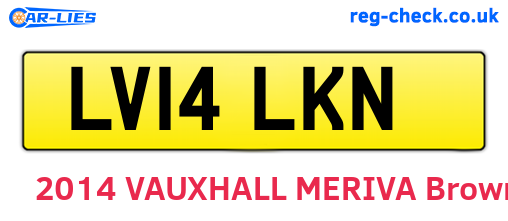 LV14LKN are the vehicle registration plates.