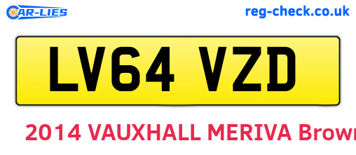 LV64VZD are the vehicle registration plates.