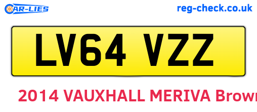 LV64VZZ are the vehicle registration plates.