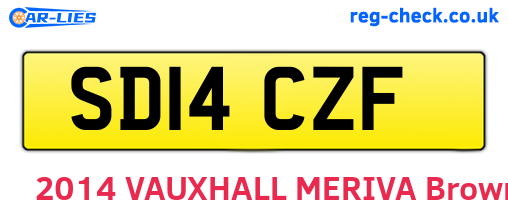 SD14CZF are the vehicle registration plates.