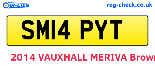SM14PYT are the vehicle registration plates.