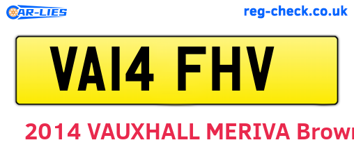 VA14FHV are the vehicle registration plates.
