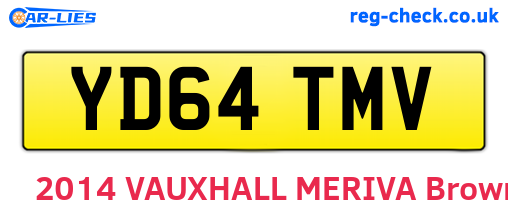 YD64TMV are the vehicle registration plates.