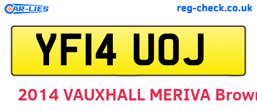 YF14UOJ are the vehicle registration plates.