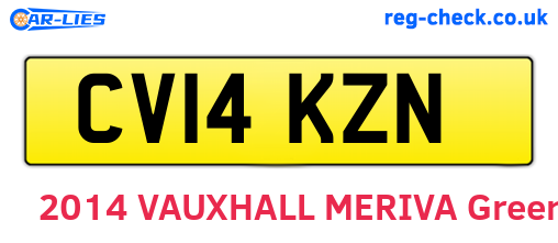 CV14KZN are the vehicle registration plates.
