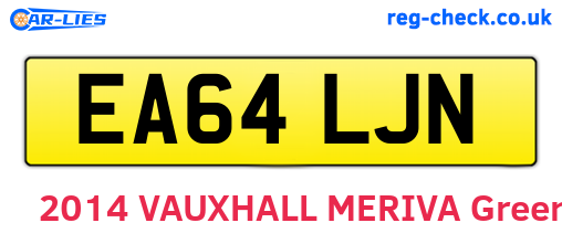 EA64LJN are the vehicle registration plates.