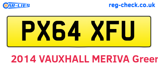PX64XFU are the vehicle registration plates.