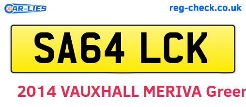 SA64LCK are the vehicle registration plates.