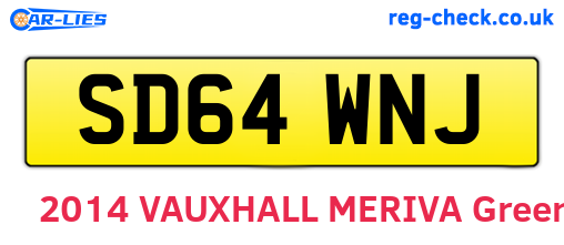 SD64WNJ are the vehicle registration plates.