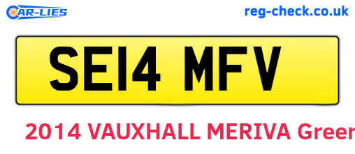 SE14MFV are the vehicle registration plates.