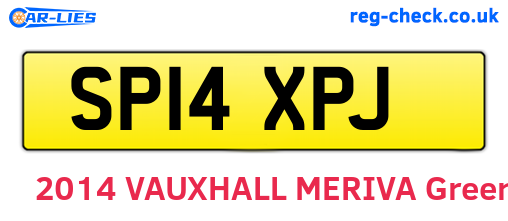 SP14XPJ are the vehicle registration plates.