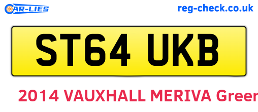 ST64UKB are the vehicle registration plates.