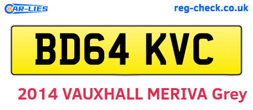 BD64KVC are the vehicle registration plates.
