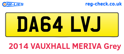 DA64LVJ are the vehicle registration plates.