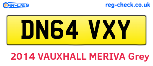 DN64VXY are the vehicle registration plates.
