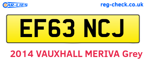 EF63NCJ are the vehicle registration plates.