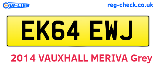 EK64EWJ are the vehicle registration plates.
