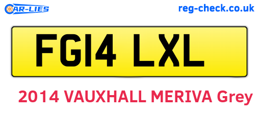 FG14LXL are the vehicle registration plates.